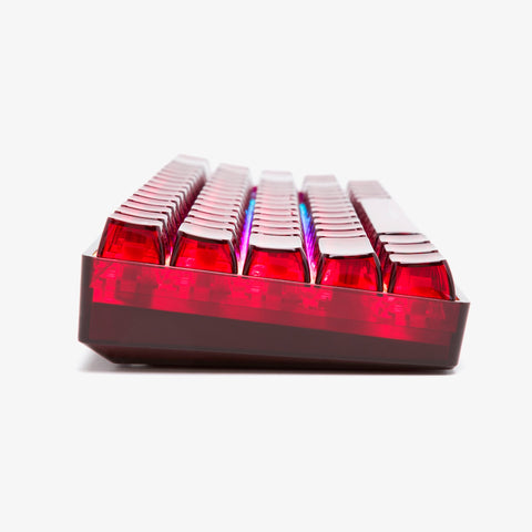 CLEAR RUBY Base 65 Keyboard (White Flame Switch)