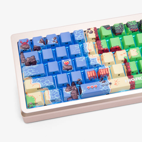 Left detail on Epic of Higround 2 Summit 65 Keyboard - Amora Bay