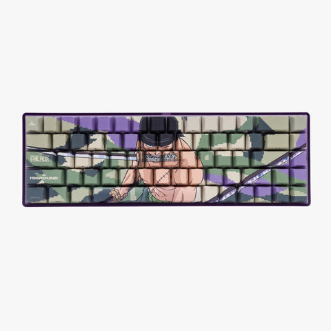One Piece x HG 68 Keycaps Set - Zoro on keyboard