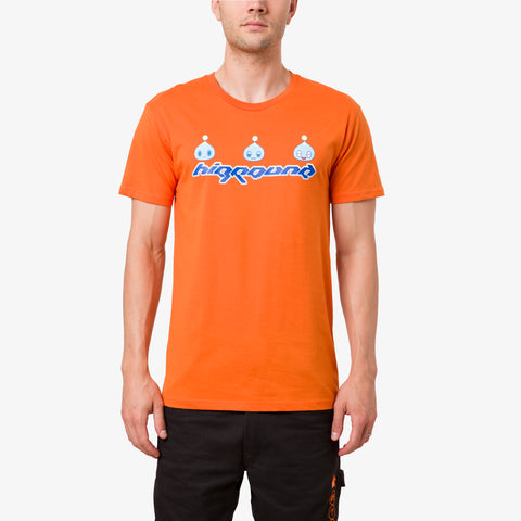 Sonic x Higround Chao Garden Tee front detail design on model