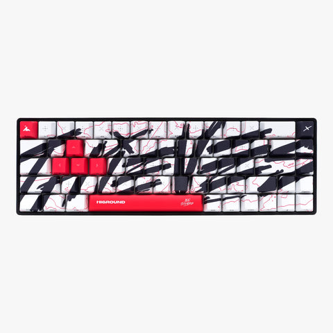 Front of 100T x HG Basecamp 65HE Keyboard - Team Issue