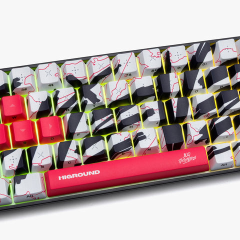 Middle detail on 100T x HG Basecamp 65HE Keyboard - Team Issue