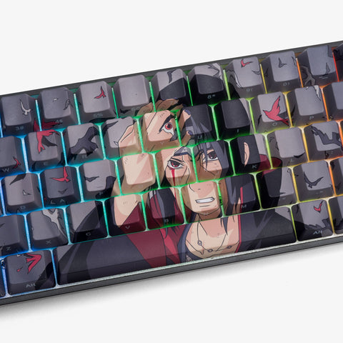 Naruto x Higround Itachi keycaps close up center