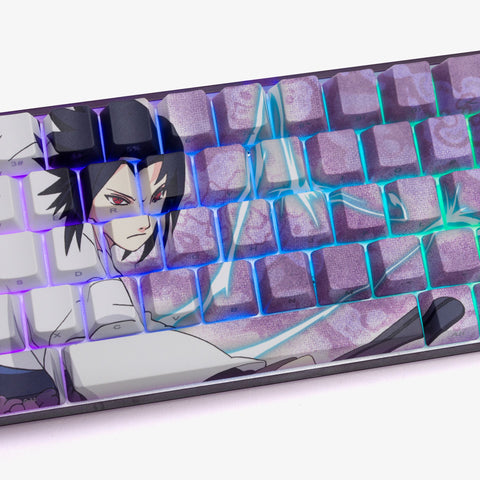 Naruto x Higround Sasuke keycaps close-up center