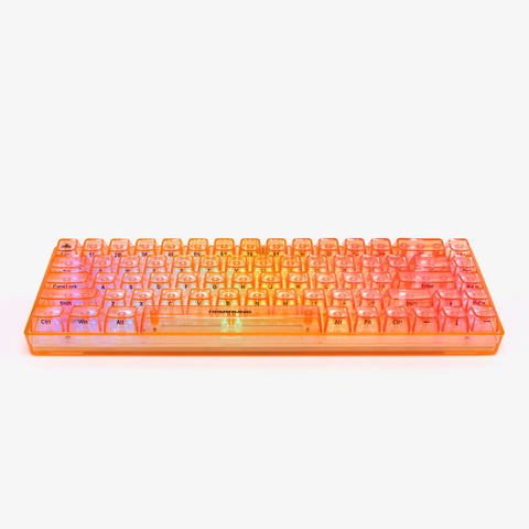 side of CLEAR TOPAZ Base 65 Keyboard (Silent Glacier Switch)