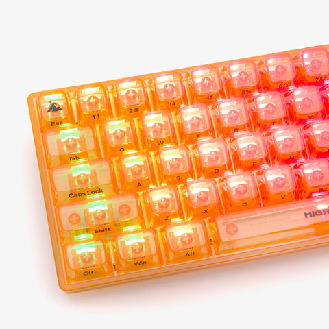 Left side of CLEAR TOPAZ Base 65 Keyboard (Venus Switch)