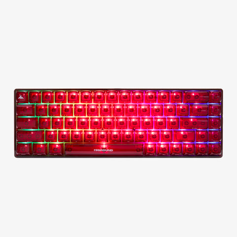 RGB lighting on CLEAR RUBY Base 65 Keyboard (White Flame Switch)