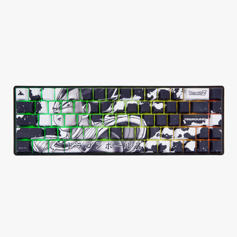 DBZ x Higround Vegeta Basecamp 65 Performance Keyboard with LED lights