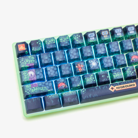 Left detail on Epic of Higround 3 Base 65+ Keyboard - Subspace