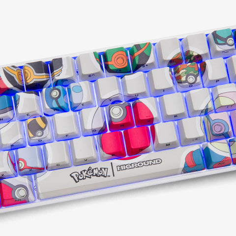 Pokémon + HG Base 65 Keyboard - Poké Ball Sticker