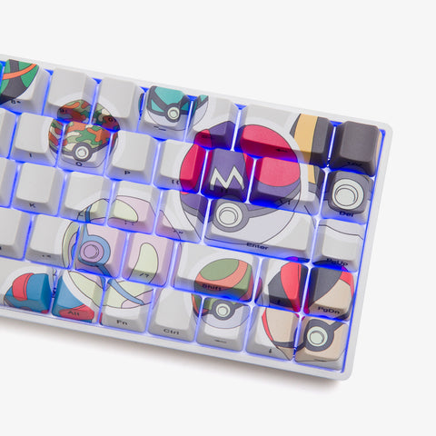 Pokémon + HG Base 65 Keyboard - Poké Ball Sticker