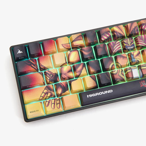 Left detail on YGO x HG Performance Base 65 Keyboard - Exodia