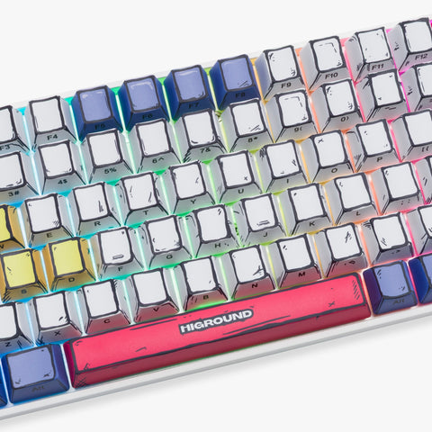 MIDDLE DETAIL ON Higround Basecamp 75+ Keyboard - CELSHADE PRIMARY