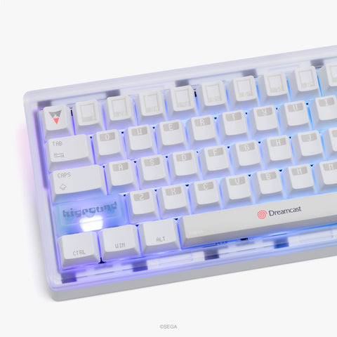 Left detail on Sega x Higround Summit 65+ Keyboard - Dreamcast