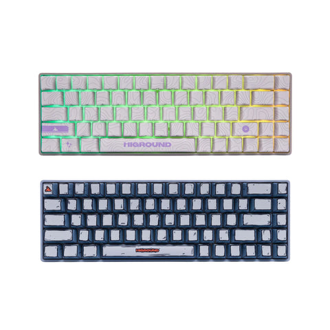 Basecamp 65HE - RETROSUPER + CELSHADE 68 Keycaps - GRAY