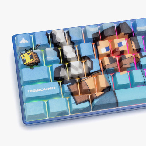 HIGROUND X MINECRAFT STEVE & ANIMALS BASECAMP 65 - CLOSE-UP LEFT WITH RGB