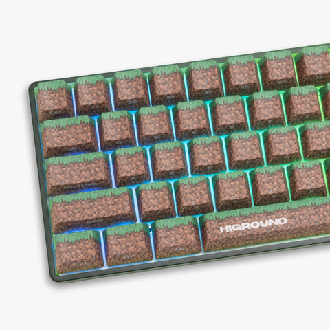 HIGROUND X MINECRAFT GRASS BLOCK BASECAMP 65 - close-up left with RGB