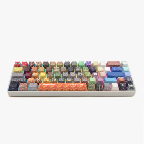 Higround x Minecraft Blocky Basecamp 65 - angled front with RGB and visible lettering