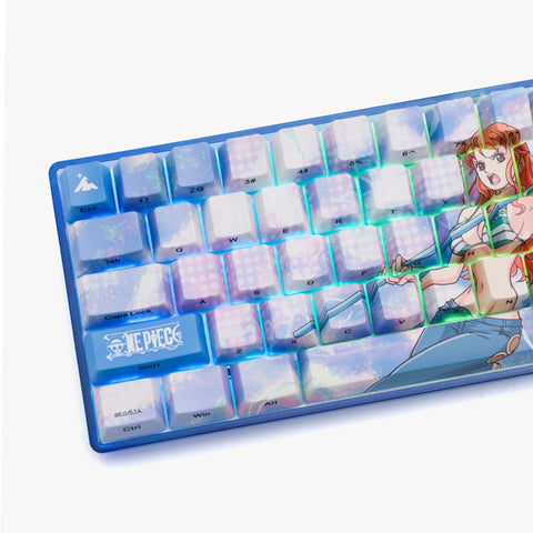 Left detail on One Piece x HG Performance B65 Keyboard - Nami