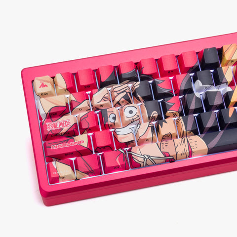 Left detail on One Piece x HG Summit 65 Keyboard - Luffy